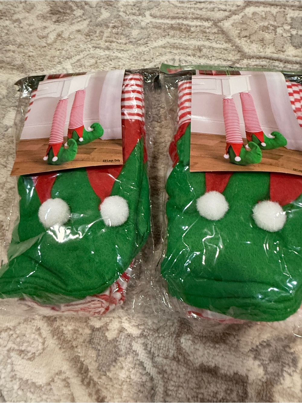 Holiday Elf Table Leg Covers - Green